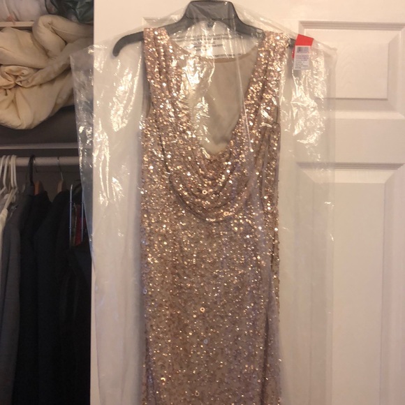Adrianna Papell sequin gold dress - Picture 3 of 3